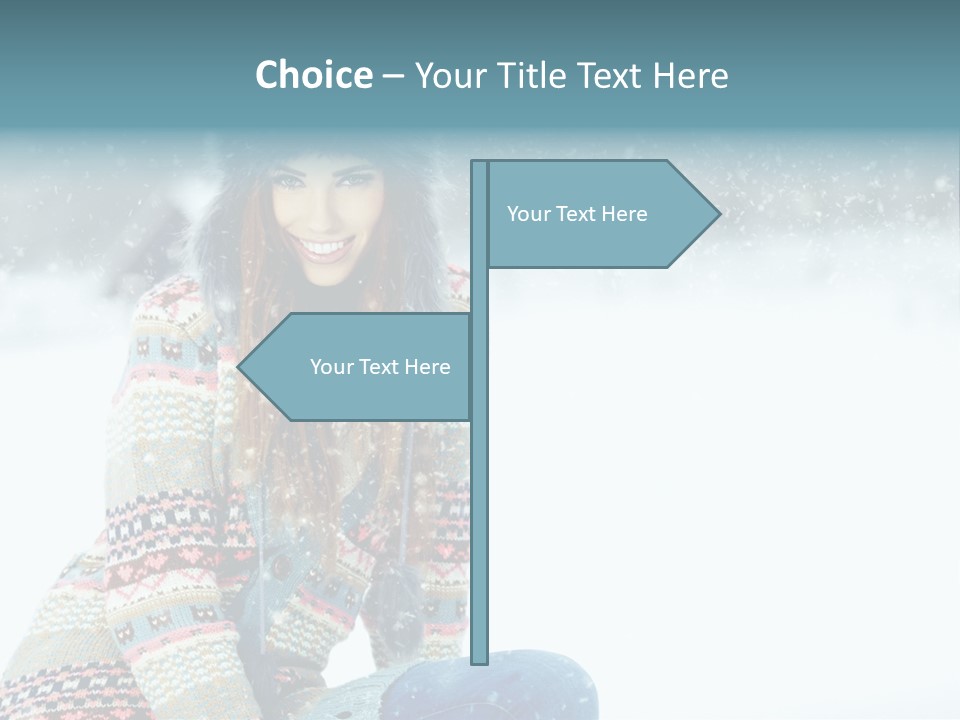 Cold Female Hands PowerPoint Template