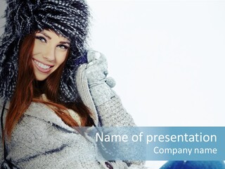 Female One Girl PowerPoint Template