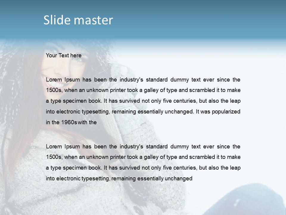 Female One Girl PowerPoint Template