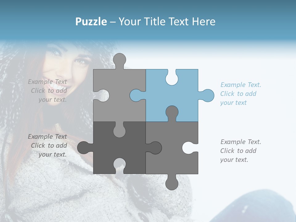 Female One Girl PowerPoint Template