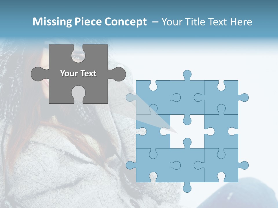 Female One Girl PowerPoint Template