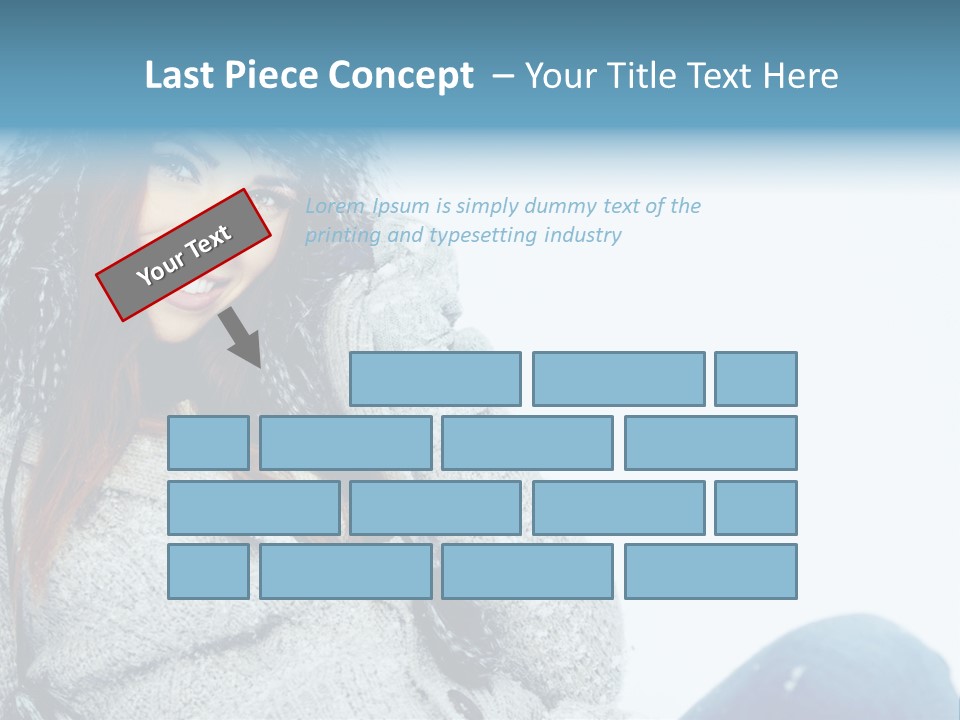 Female One Girl PowerPoint Template