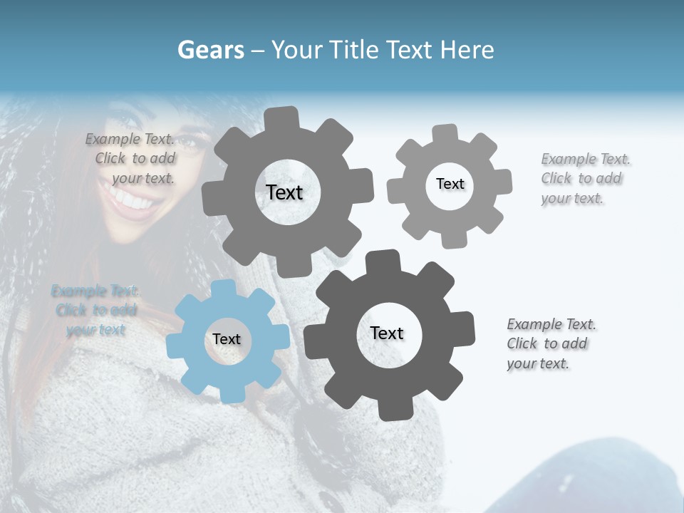 Female One Girl PowerPoint Template