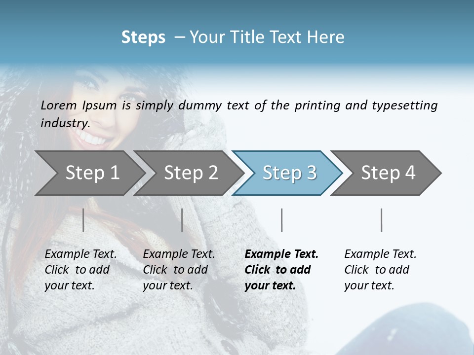 Female One Girl PowerPoint Template