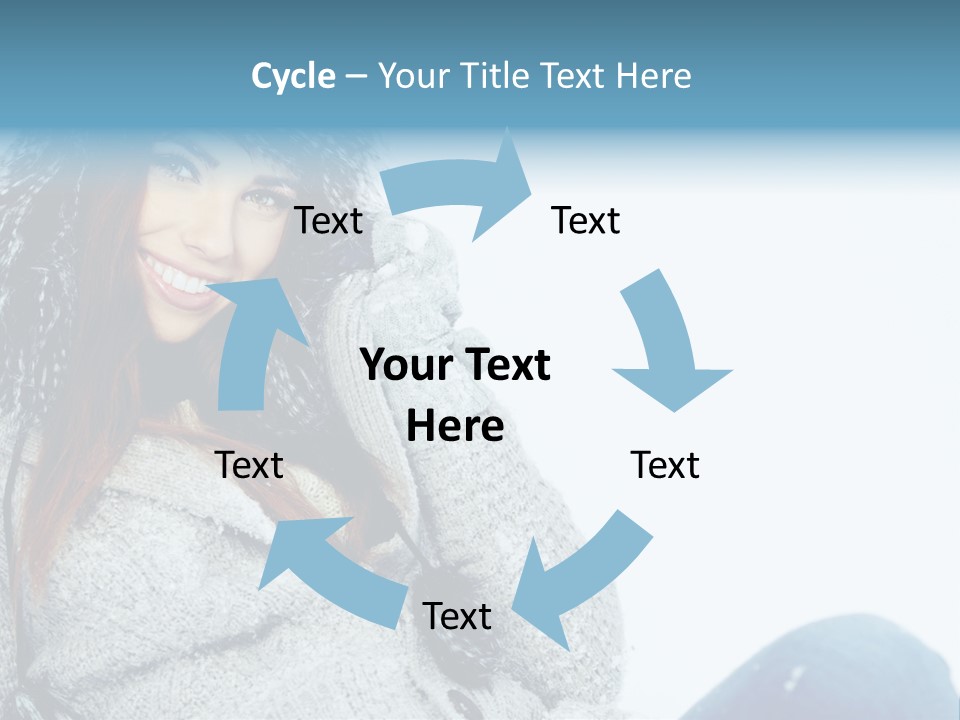 Female One Girl PowerPoint Template