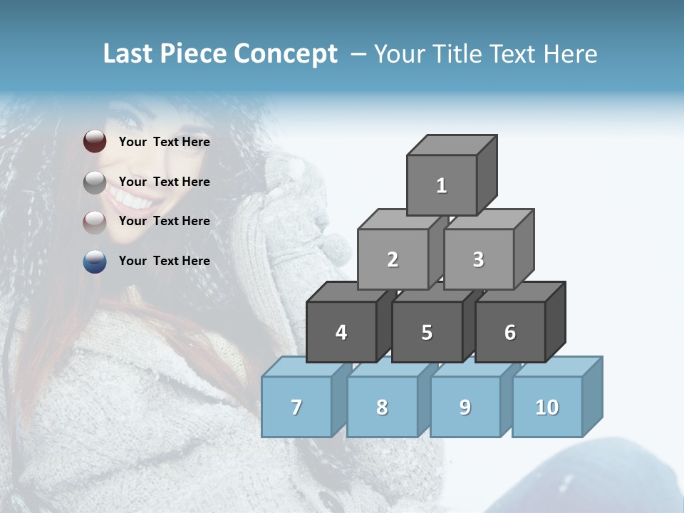 Female One Girl PowerPoint Template