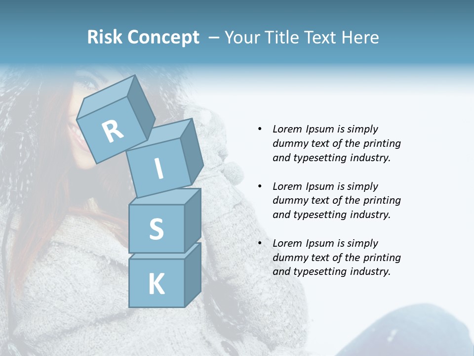 Female One Girl PowerPoint Template