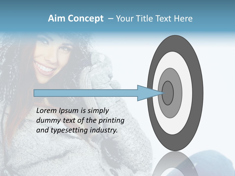 Female One Girl PowerPoint Template