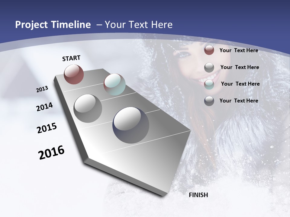 Turn Scenery Girl PowerPoint Template