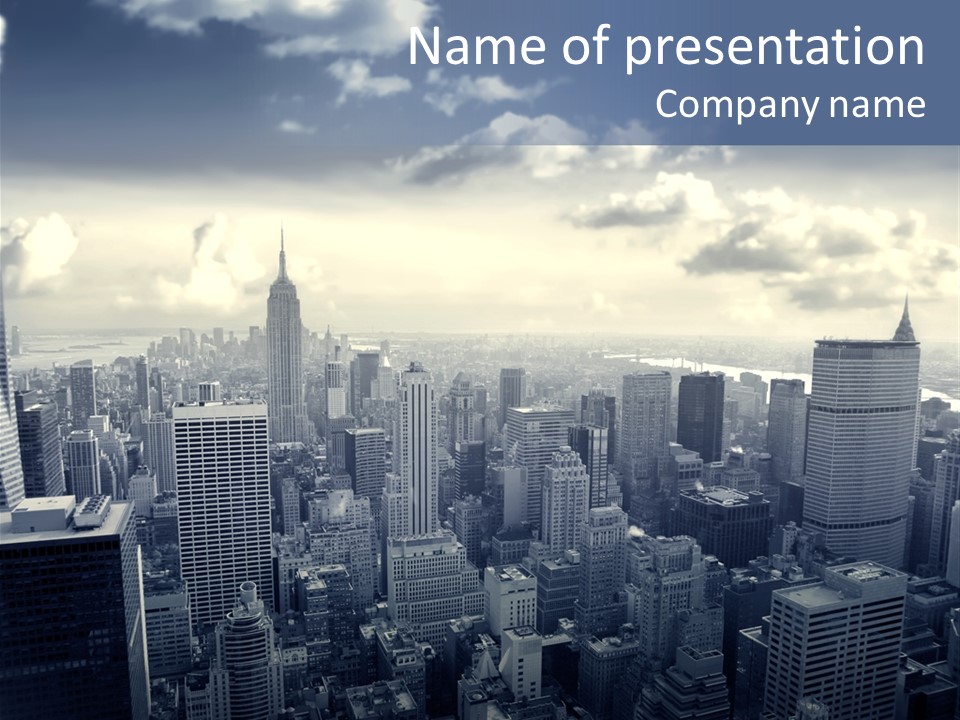 Landscaped New York Top PowerPoint Template