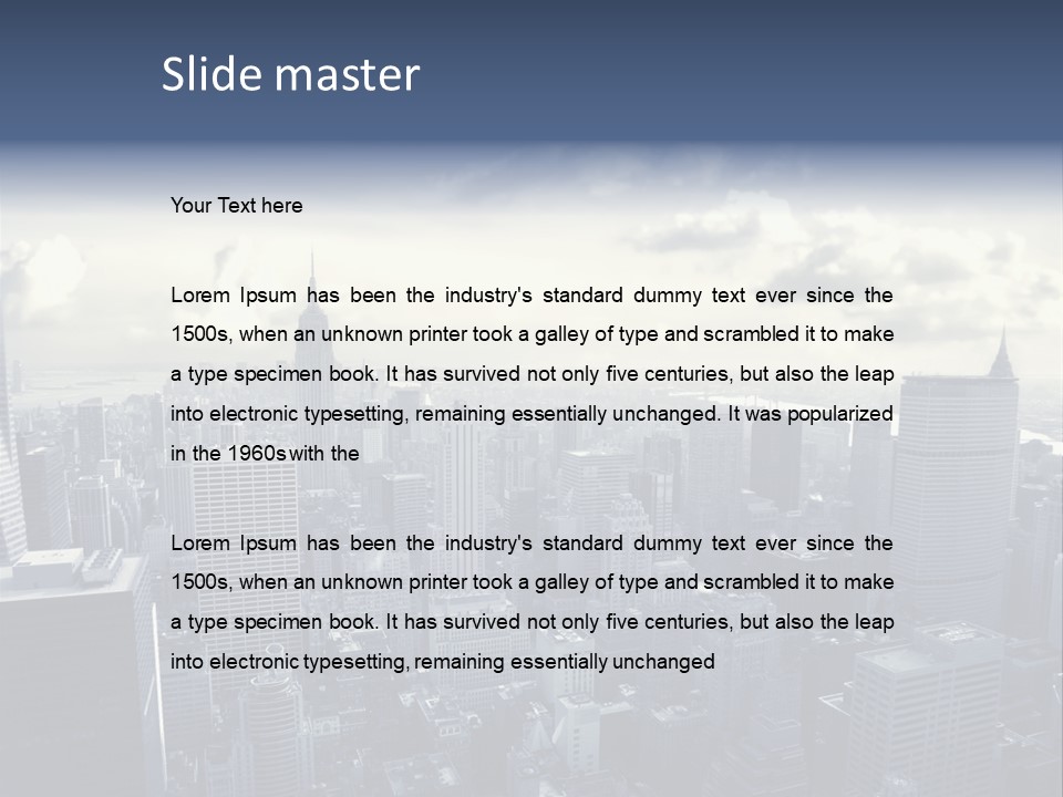 Landscaped New York Top PowerPoint Template