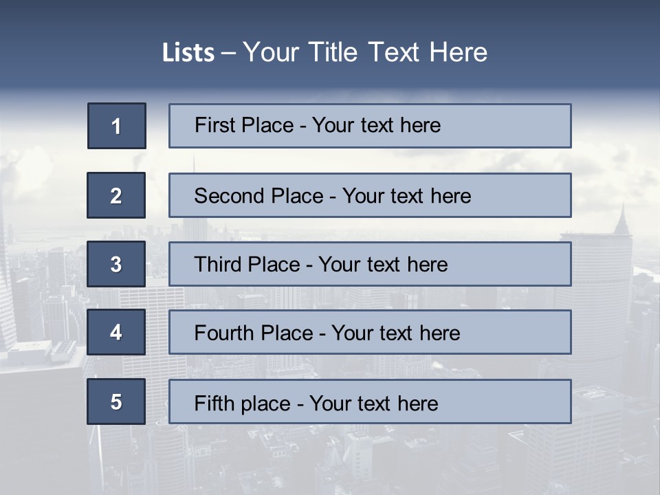 Landscaped New York Top PowerPoint Template