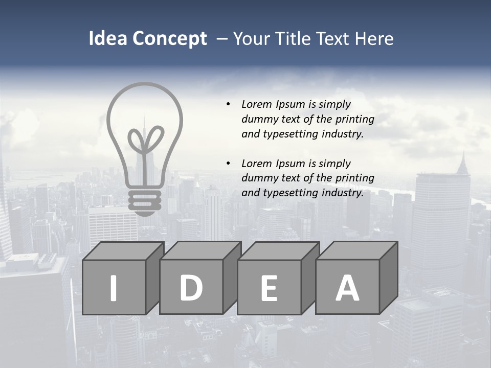 Landscaped New York Top PowerPoint Template