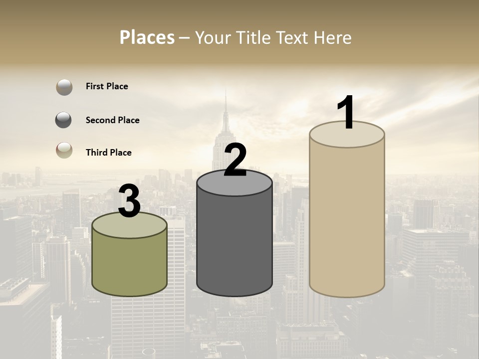 View Cityscape Manhattan PowerPoint Template