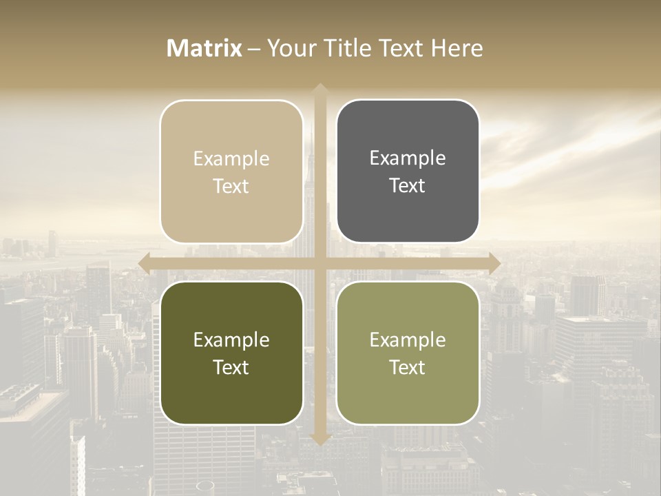 View Cityscape Manhattan PowerPoint Template