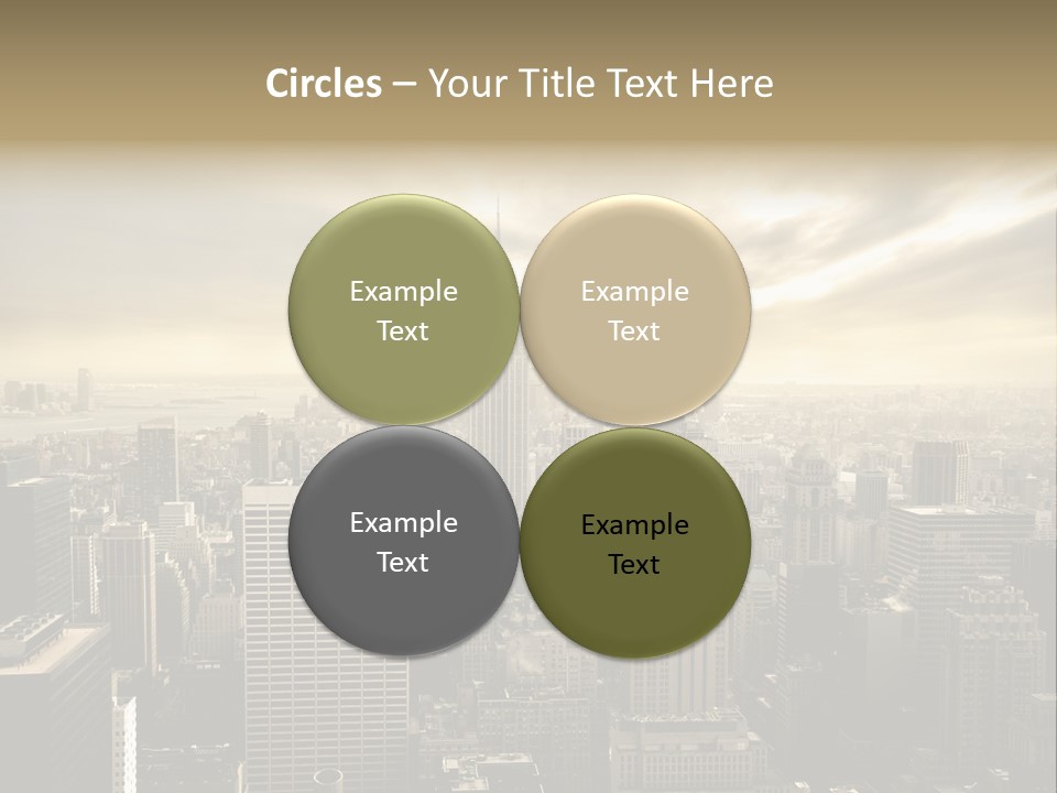 View Cityscape Manhattan PowerPoint Template