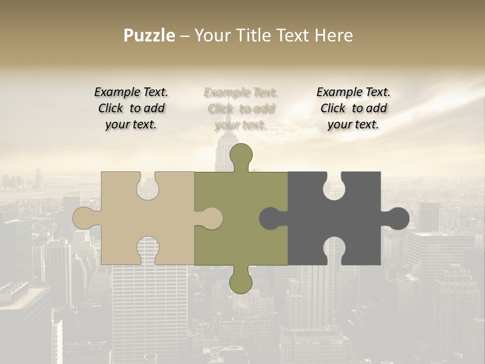 View Cityscape Manhattan PowerPoint Template