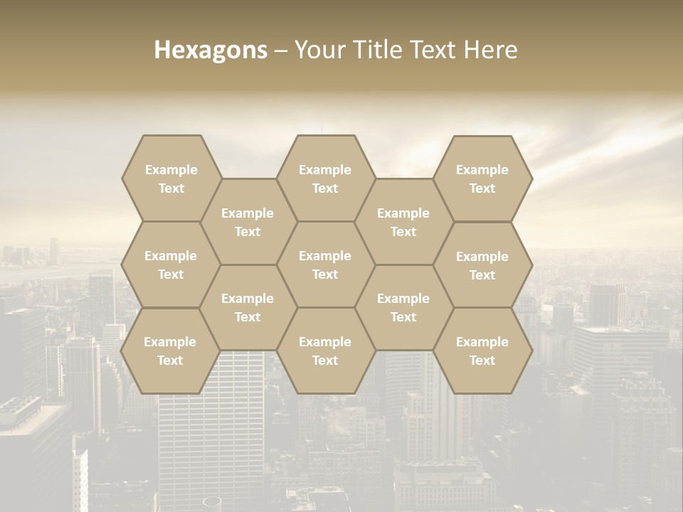 View Cityscape Manhattan PowerPoint Template