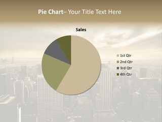 View Cityscape Manhattan PowerPoint Template