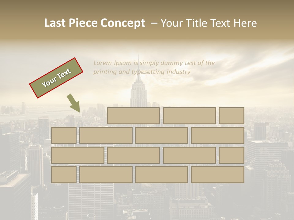 View Cityscape Manhattan PowerPoint Template