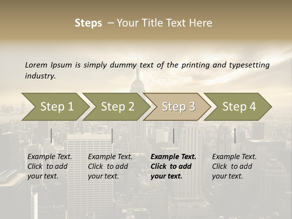 View Cityscape Manhattan PowerPoint Template