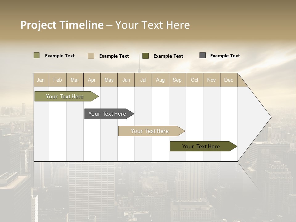 View Cityscape Manhattan PowerPoint Template
