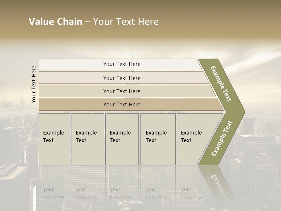 View Cityscape Manhattan PowerPoint Template