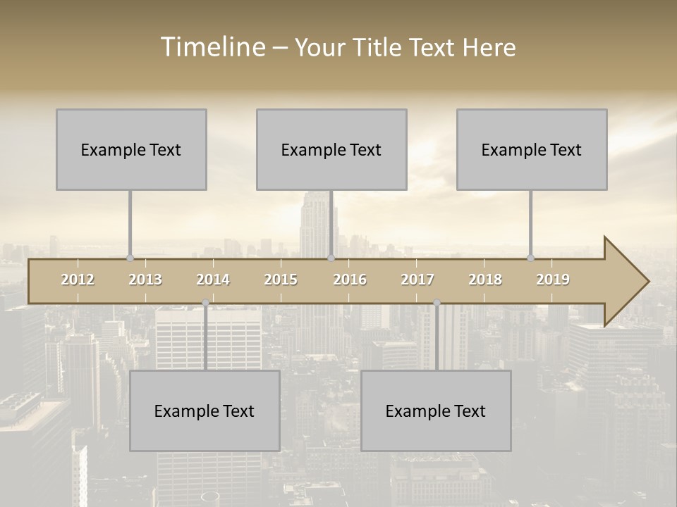 View Cityscape Manhattan PowerPoint Template