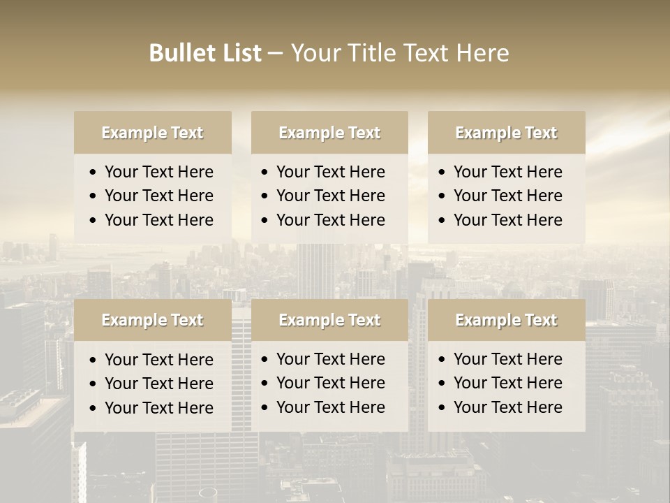 View Cityscape Manhattan PowerPoint Template