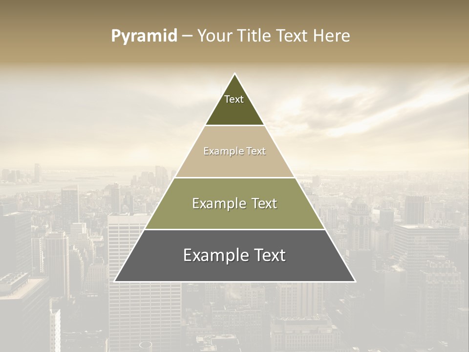 View Cityscape Manhattan PowerPoint Template