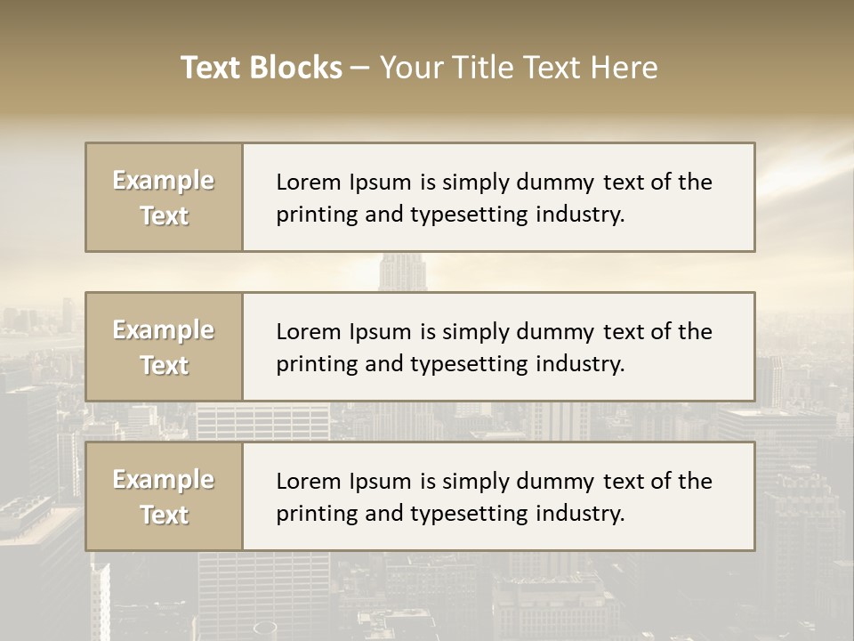 View Cityscape Manhattan PowerPoint Template