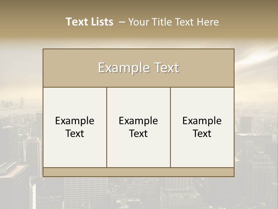 View Cityscape Manhattan PowerPoint Template
