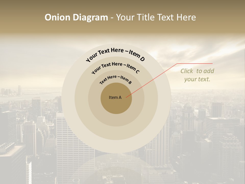 View Cityscape Manhattan PowerPoint Template