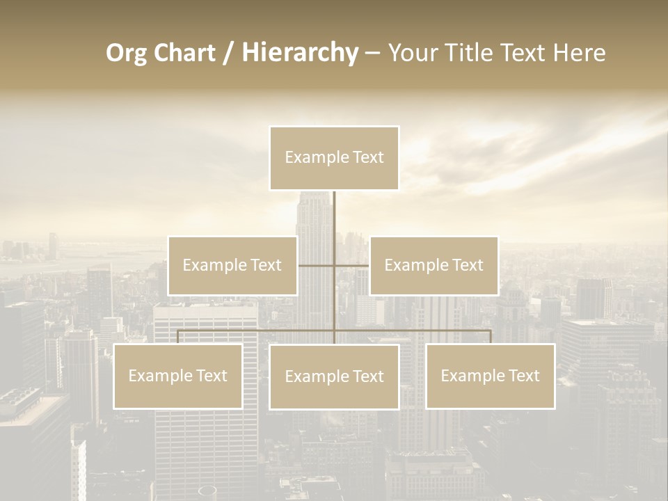 View Cityscape Manhattan PowerPoint Template