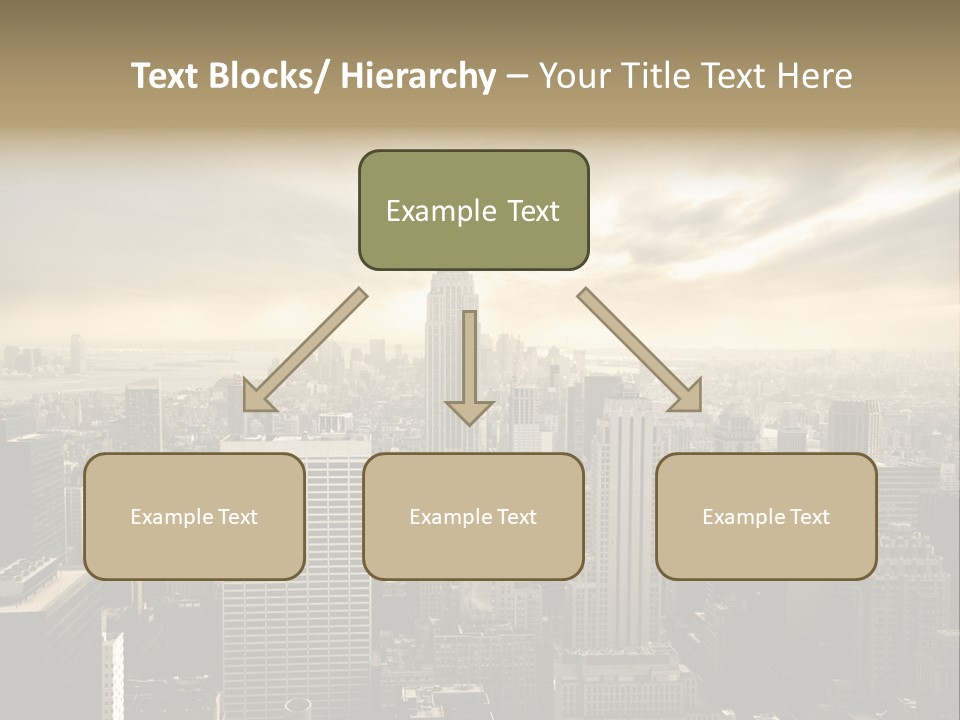 View Cityscape Manhattan PowerPoint Template