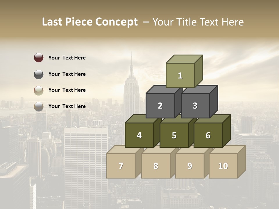 View Cityscape Manhattan PowerPoint Template