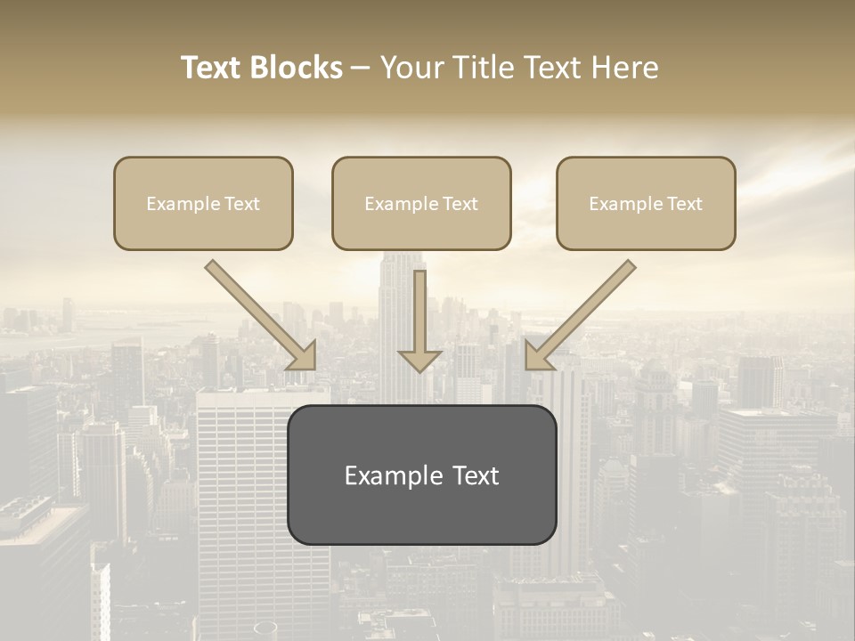 View Cityscape Manhattan PowerPoint Template