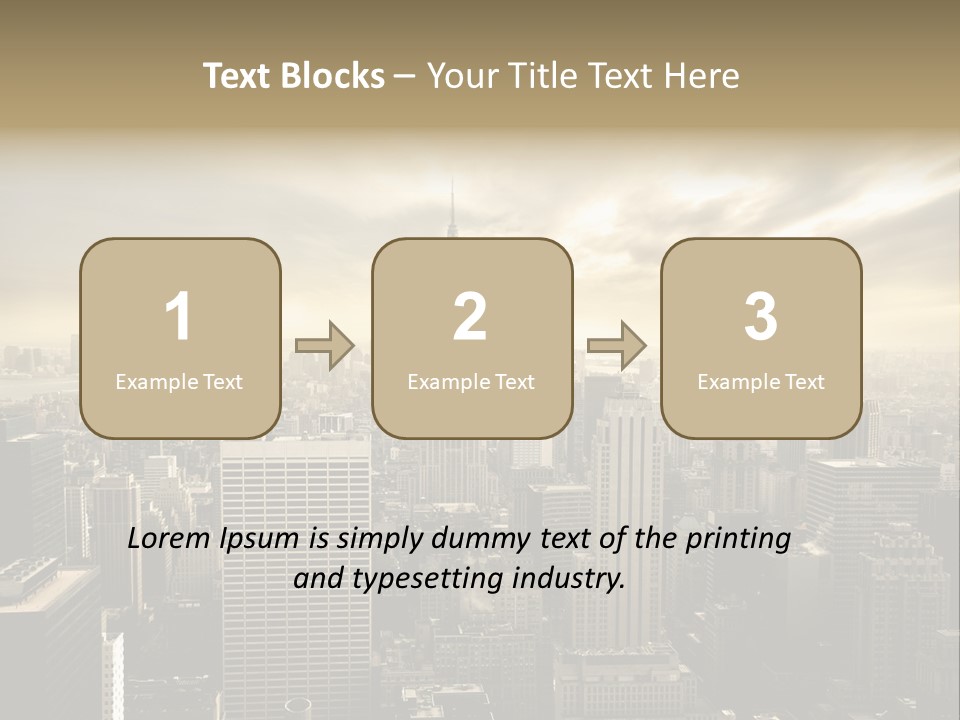 View Cityscape Manhattan PowerPoint Template