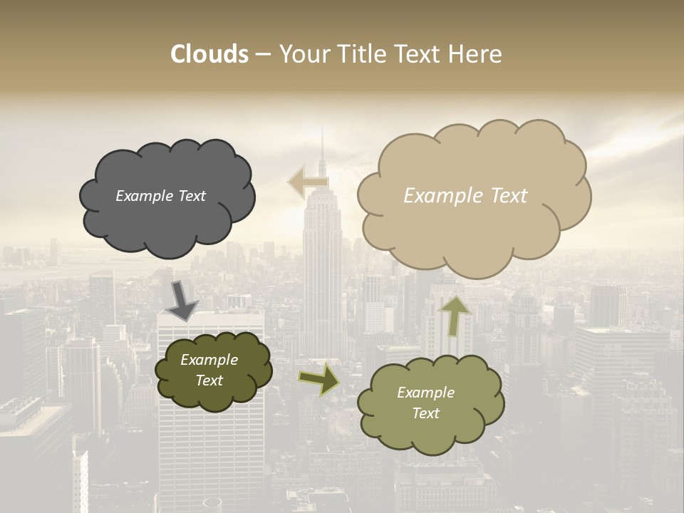 View Cityscape Manhattan PowerPoint Template