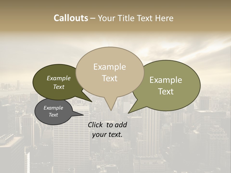 View Cityscape Manhattan PowerPoint Template