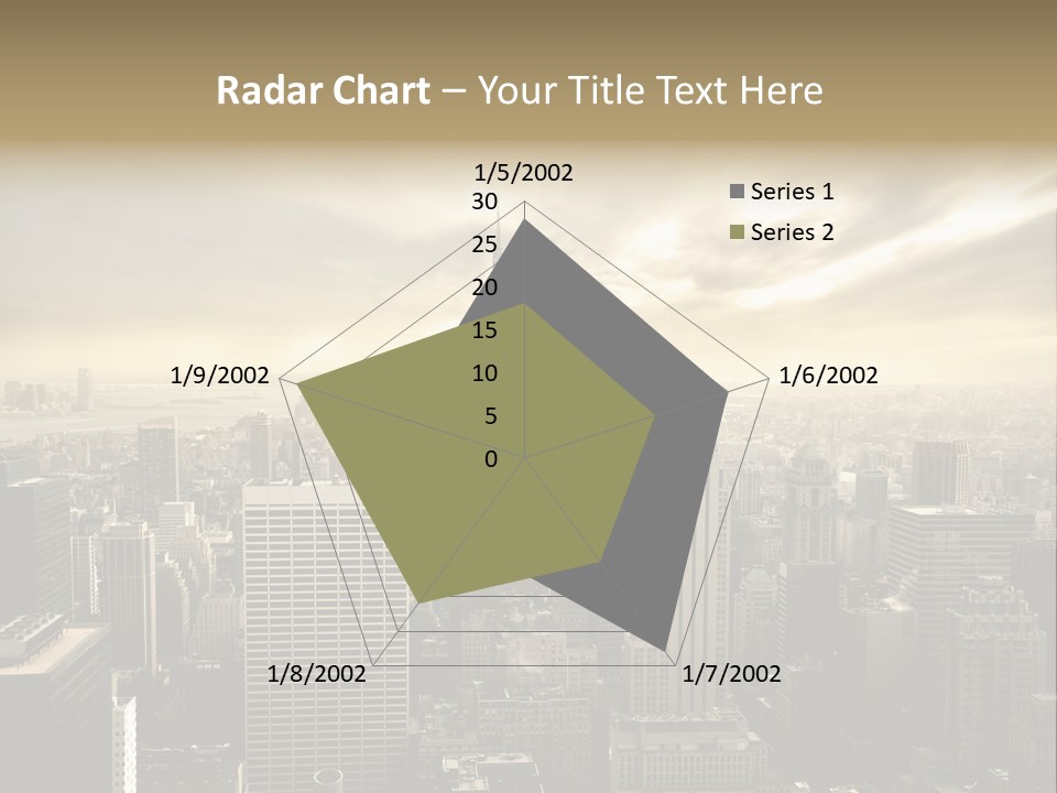 View Cityscape Manhattan PowerPoint Template