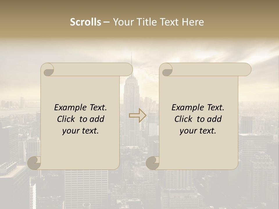 View Cityscape Manhattan PowerPoint Template