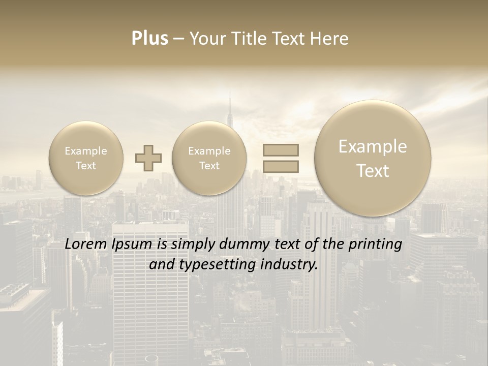View Cityscape Manhattan PowerPoint Template