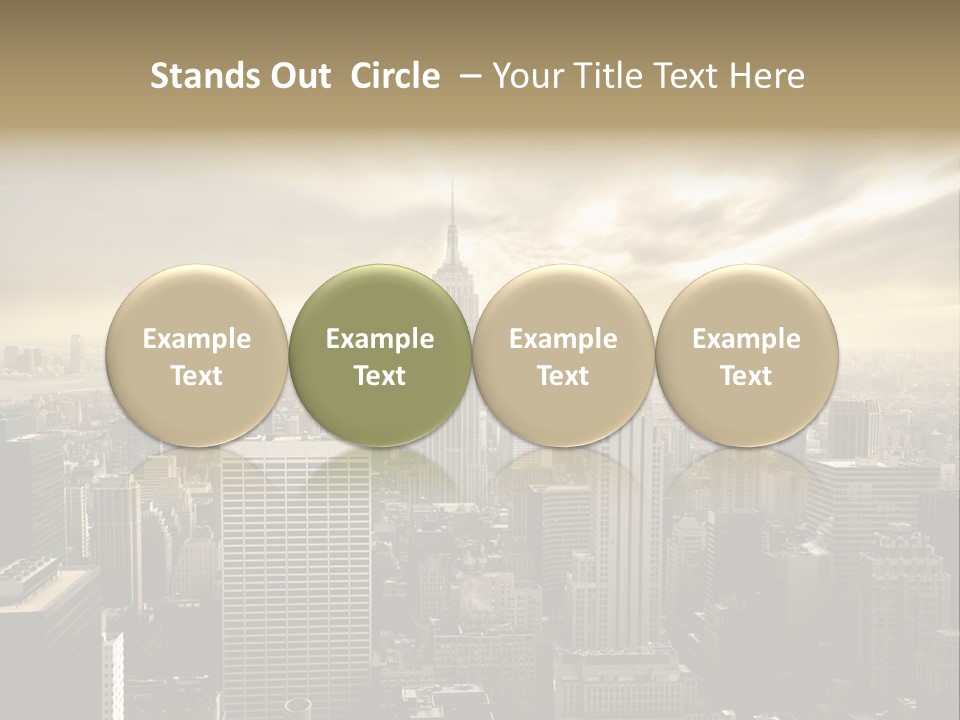 View Cityscape Manhattan PowerPoint Template