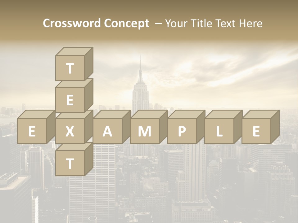 View Cityscape Manhattan PowerPoint Template