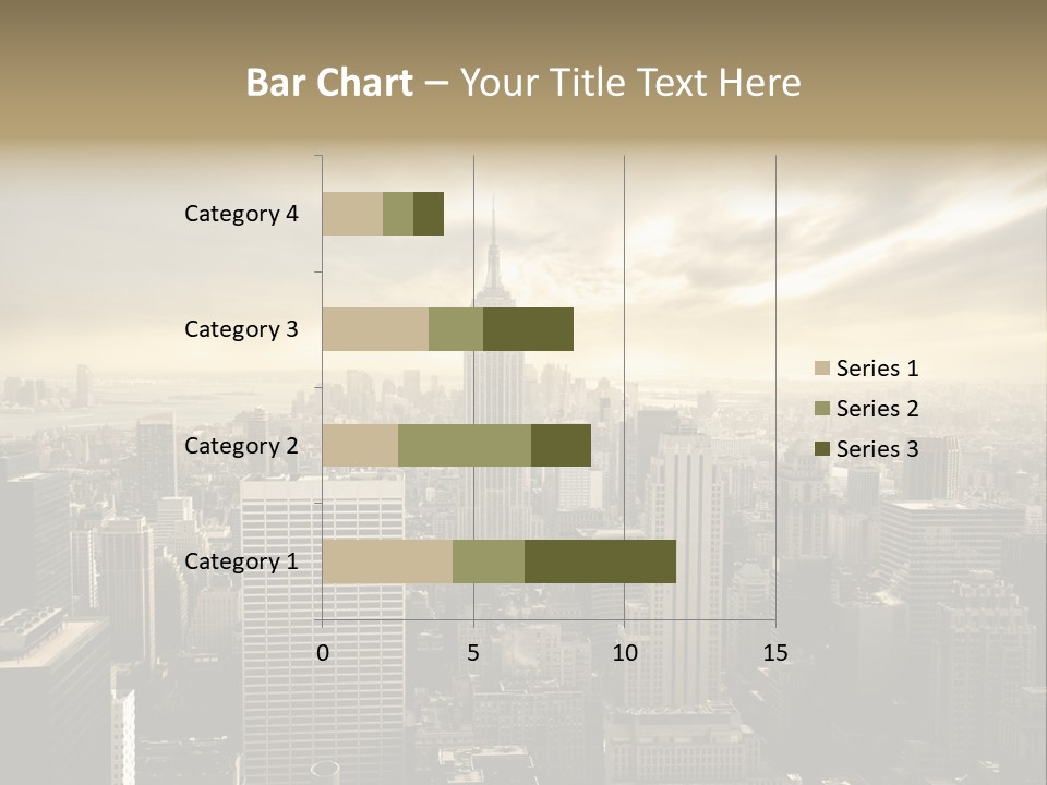 View Cityscape Manhattan PowerPoint Template