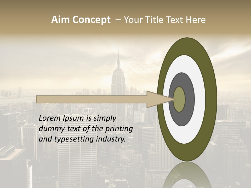 View Cityscape Manhattan PowerPoint Template