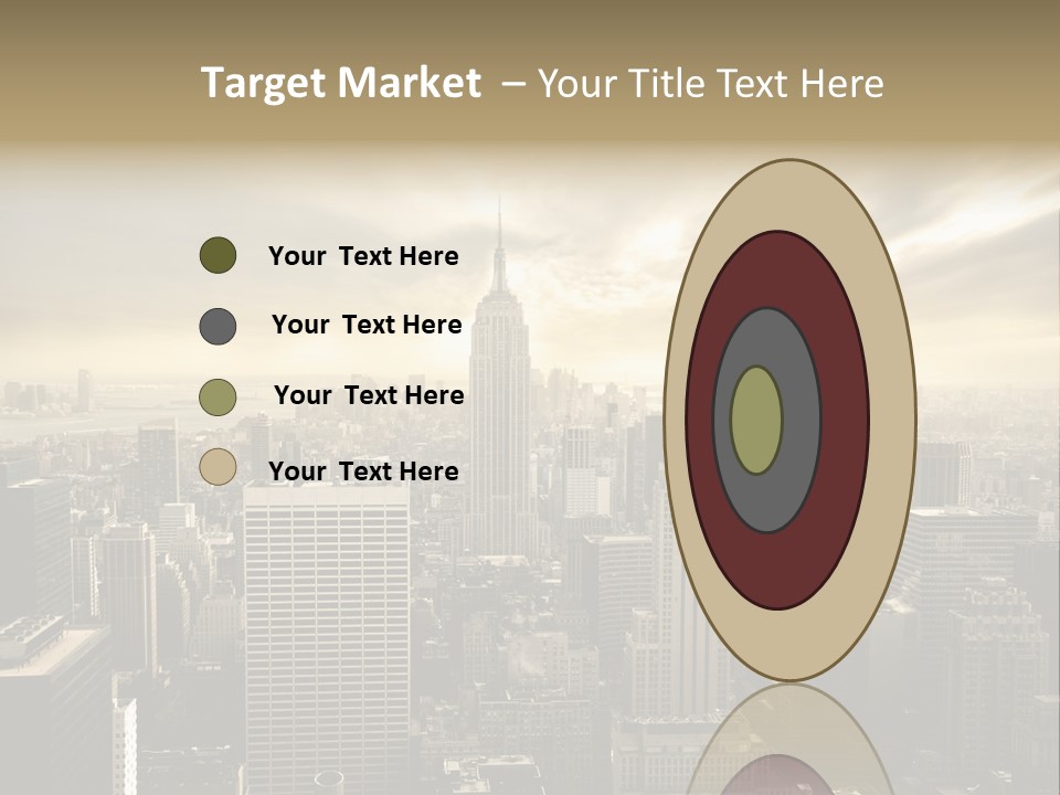 View Cityscape Manhattan PowerPoint Template