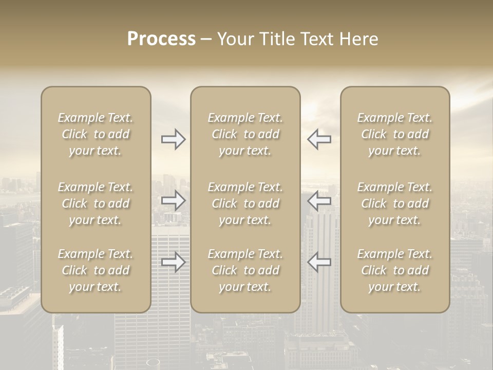 View Cityscape Manhattan PowerPoint Template