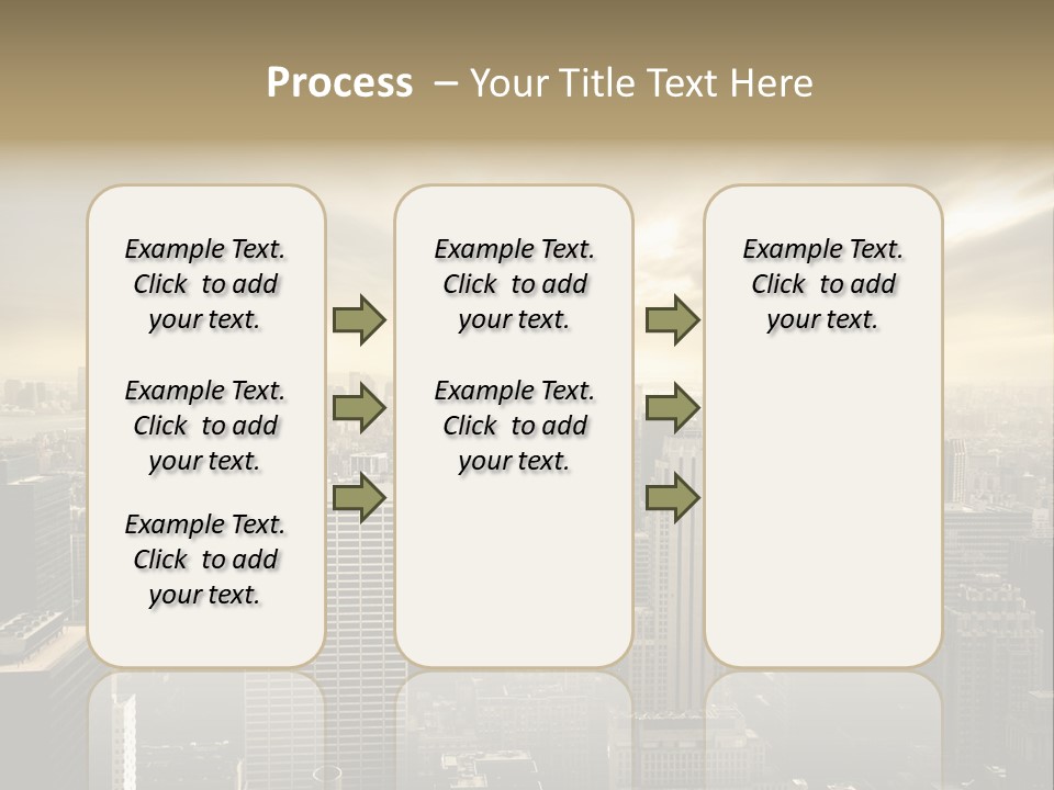 View Cityscape Manhattan PowerPoint Template